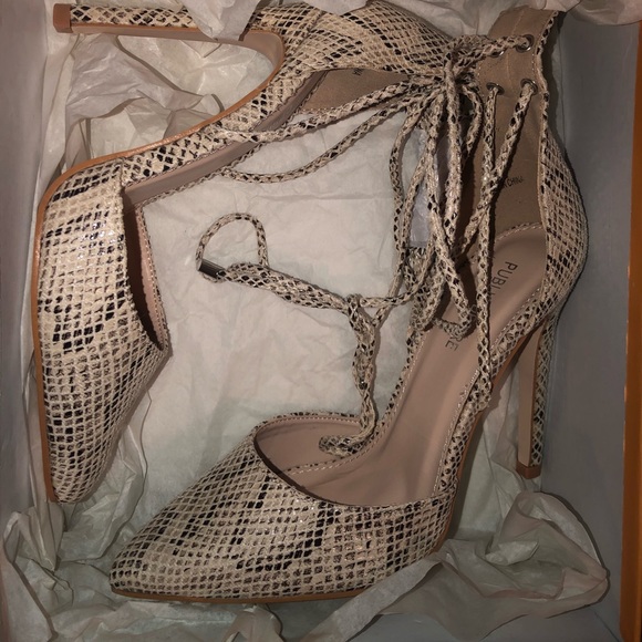 Public desire snake laced heels - Picture 2 of 3